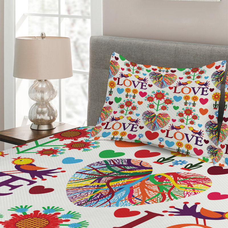 Polyester Coverlet, King Bedspread + 2 Shams