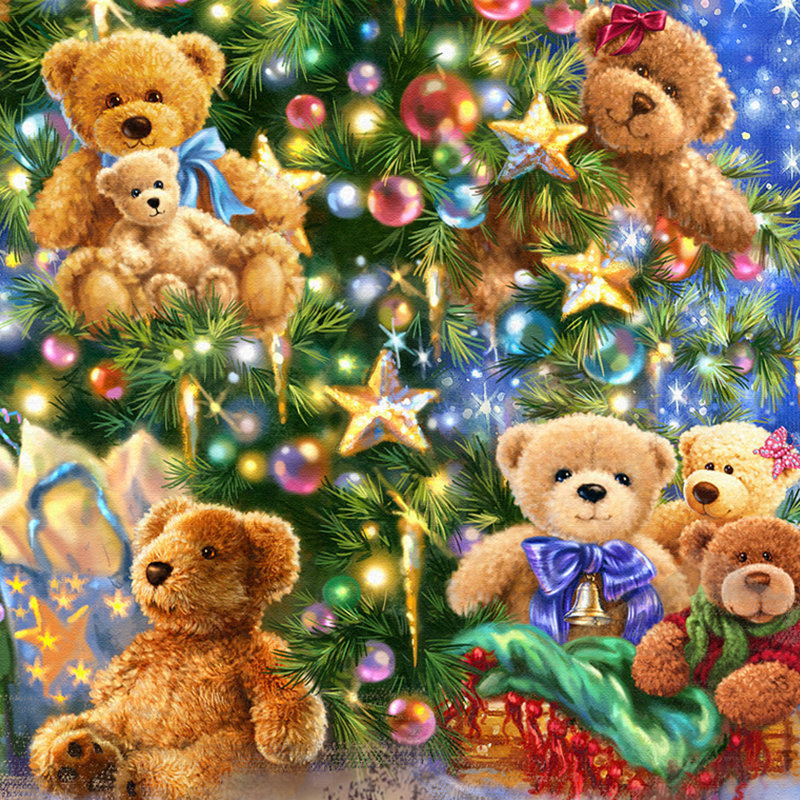 Bloc en bois teddy bear tree Mine, H 9 po x l 12 po x P 1 po