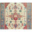 Tapis bleu et rouge noué à la main de haute qualité