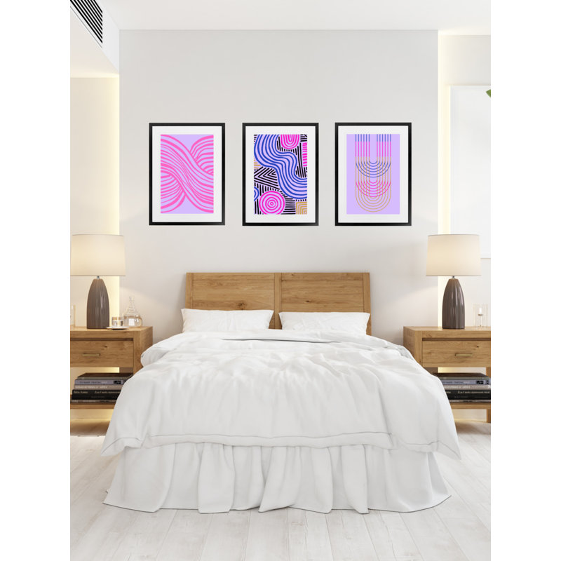Vague rose - impression d'un seul cadre photo, Noir, H 24 po x l 16 po x P 1 po