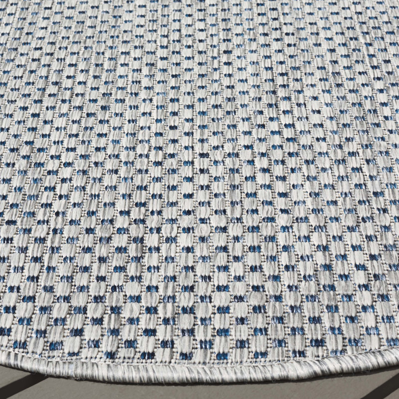 Herefordshire Performance Solid Color Indoor/Outdoor Area Rug, Round 6'7"
