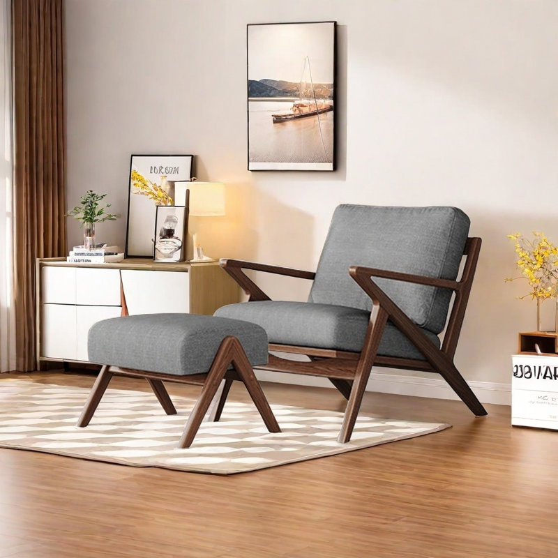 Comfortable Breathable Chair, Dark Grey Polyester Blend