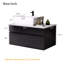 Wall Mounted Floating Single Bathroom Vanity With Sink