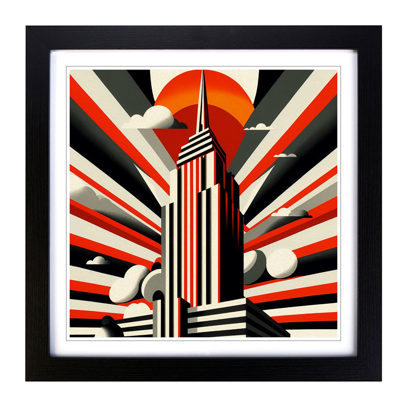 Single Picture Frame Print on Wood, Black