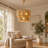 5-light Hand-Woven Rattan Drum Chandelier