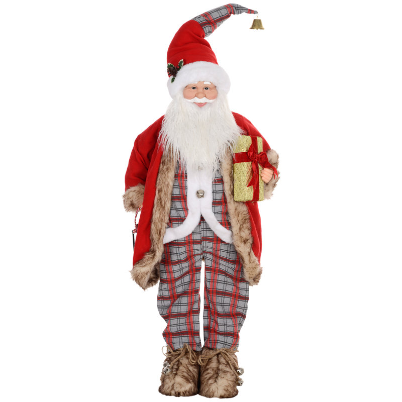 HOMCOM 120cm Animated Santa Claus with Sound Activated for Party Festival