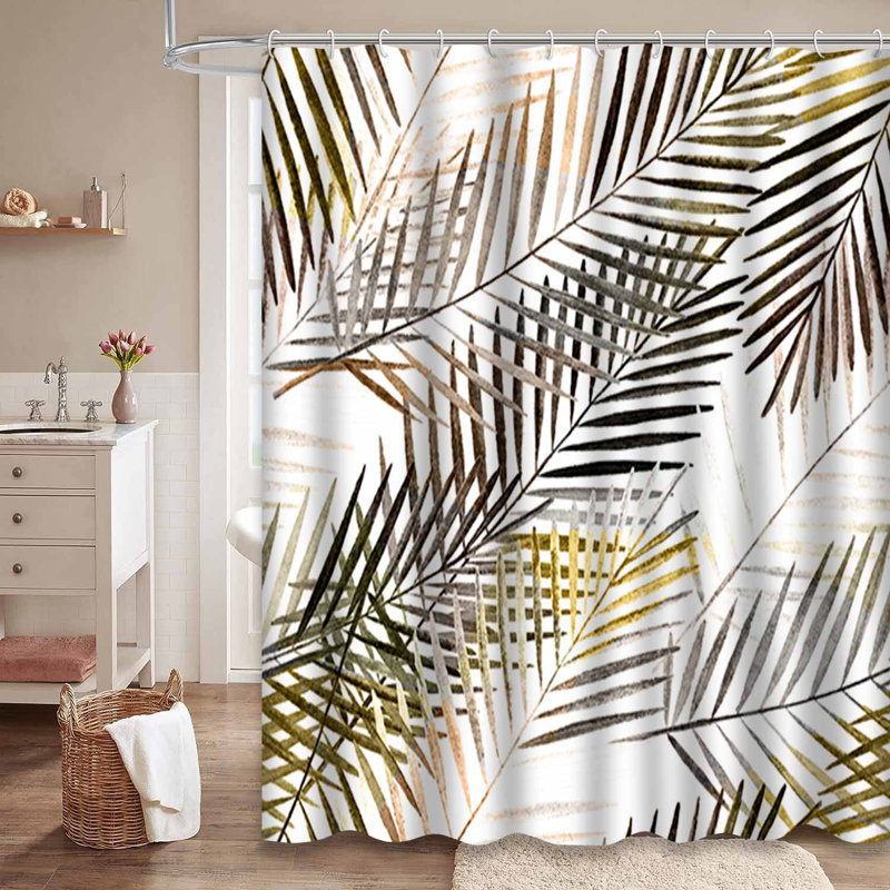 Rideau de douche Tropical Tree, L 72 po x l 78 po