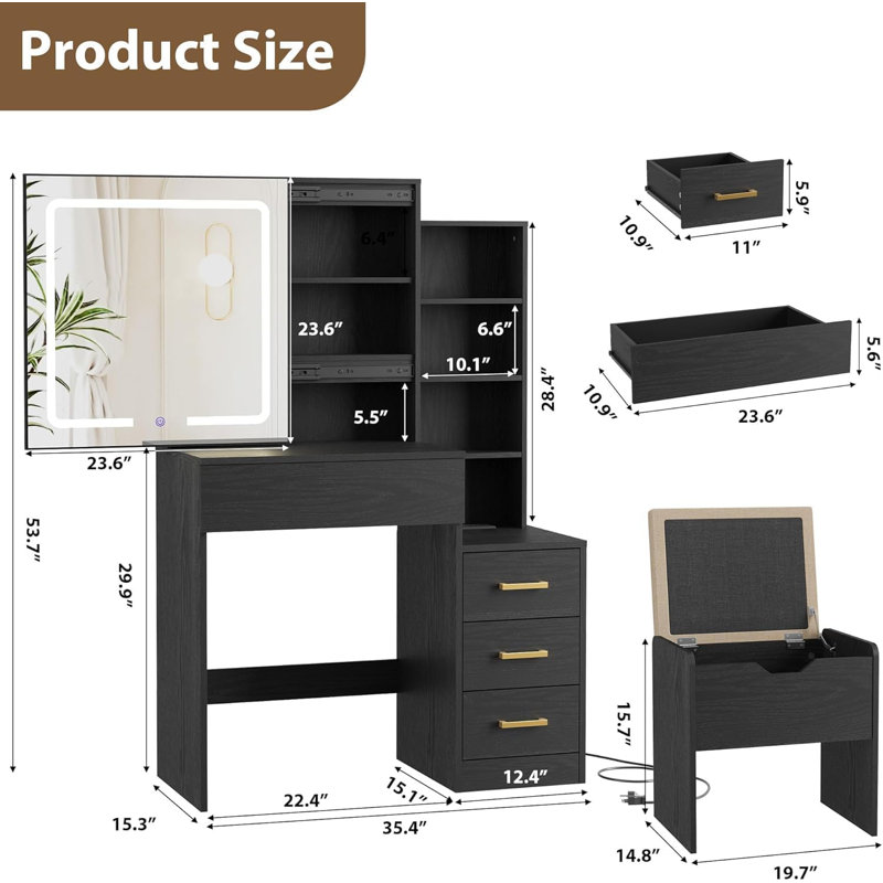 Bureau de coiffeuse Modern Modern