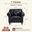 Chaise d'appoint en similicuir avec coussin-235384892