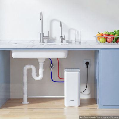 Système d'osmose inverse 1000 GPD, filtre à eau sans réservoir à 8 étapes, installation sous évier, ratio eau pure/eau rejetée de 2:1, robinet intelligent, réduit le TDS, le chlore, le mauvais goût et les odeurs, certifié NSF