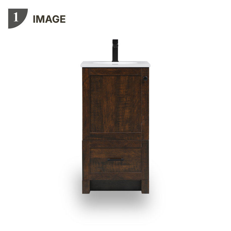 Ensemble de meuble-lavabo simple 19 po Soma, Expresso, Blanc