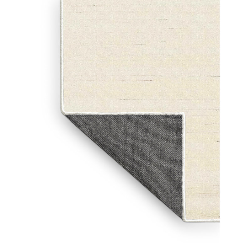 Tapis de zone crème contemporaine Adorian, Rectangle 2 pi x 5 pi