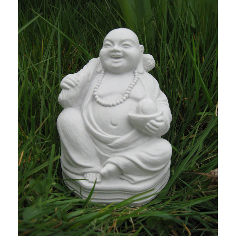 Statue bouddha de la bonne fortune, Gris antique