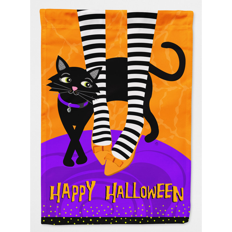 Polyester à 2 côtés 40 x 28 po drapeau maison Halloween