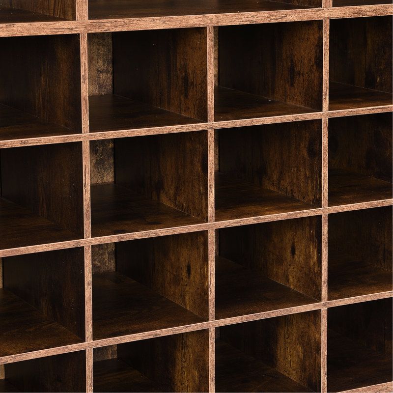 24 Shoe Cabinet, Rustic Brown, Contemporary For Living Room, Bedroom Modern Brown Storage With Area, Hallway, Rustic Brown