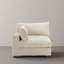 Upholstered Faux Rabbit Fur Flannel Armchair with Pillow Back, One Arm Single Chair Module Part For Sectional Sofa-1550137241