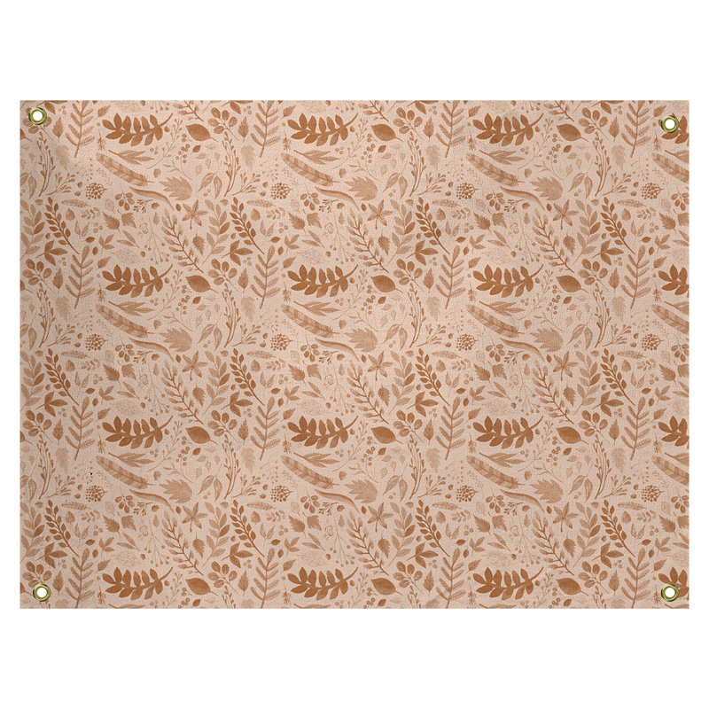 Polyester Tapestry, 59" H x 80" W, Orange/Brown