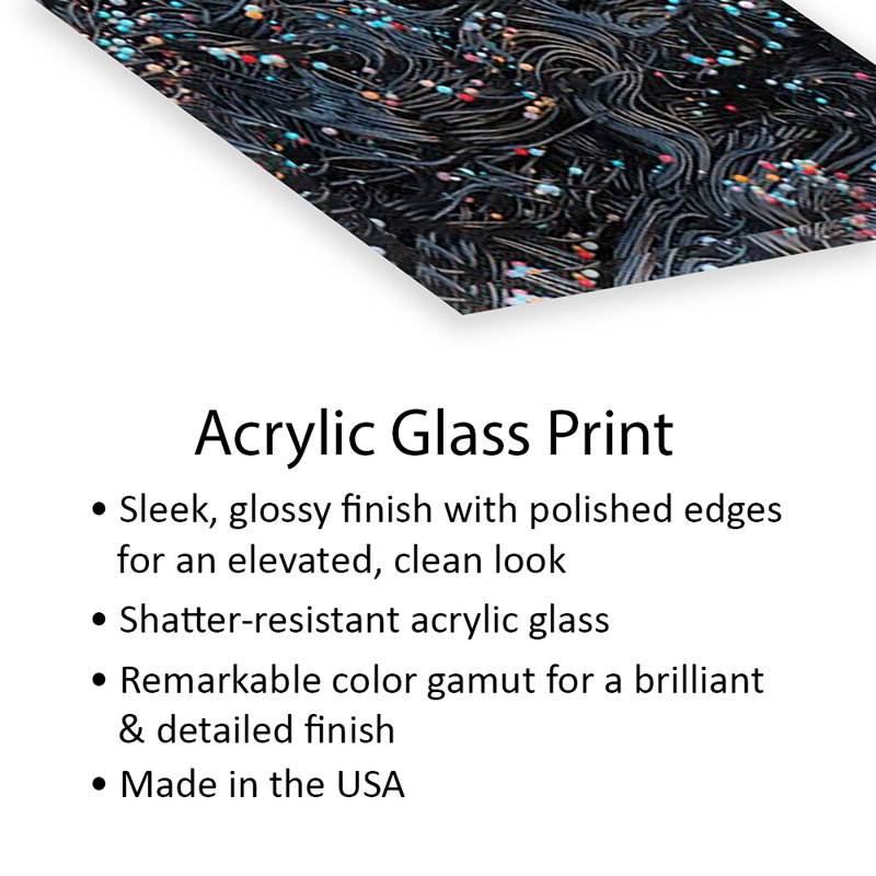 Impression en ligne sur verre acrylique, H 24 po x l 16 po x P 0,25 po