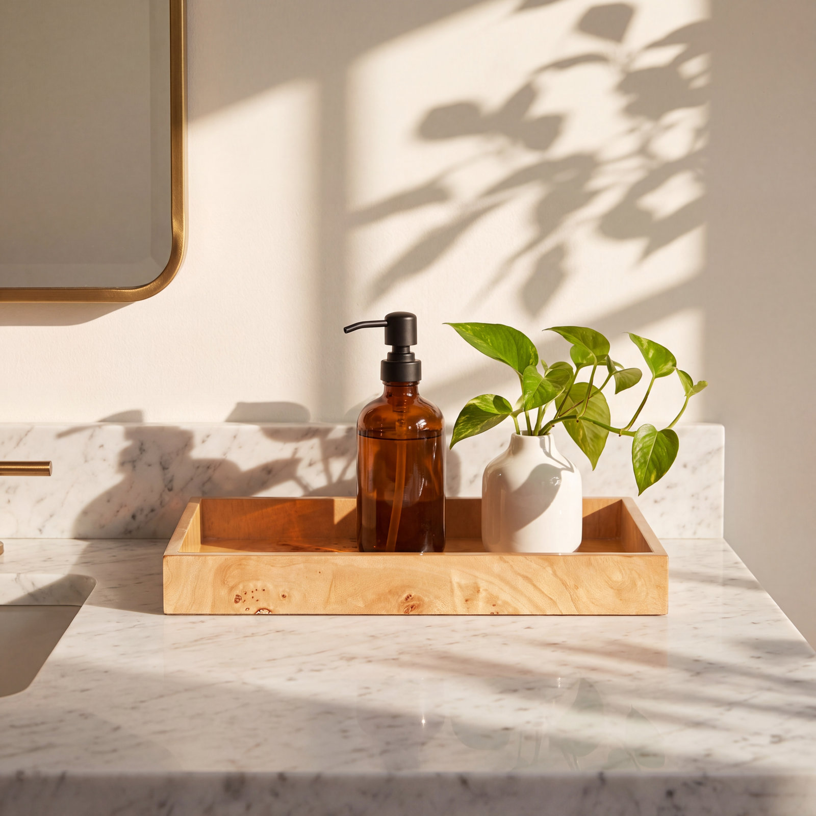Duras Wood Bathroom Tray