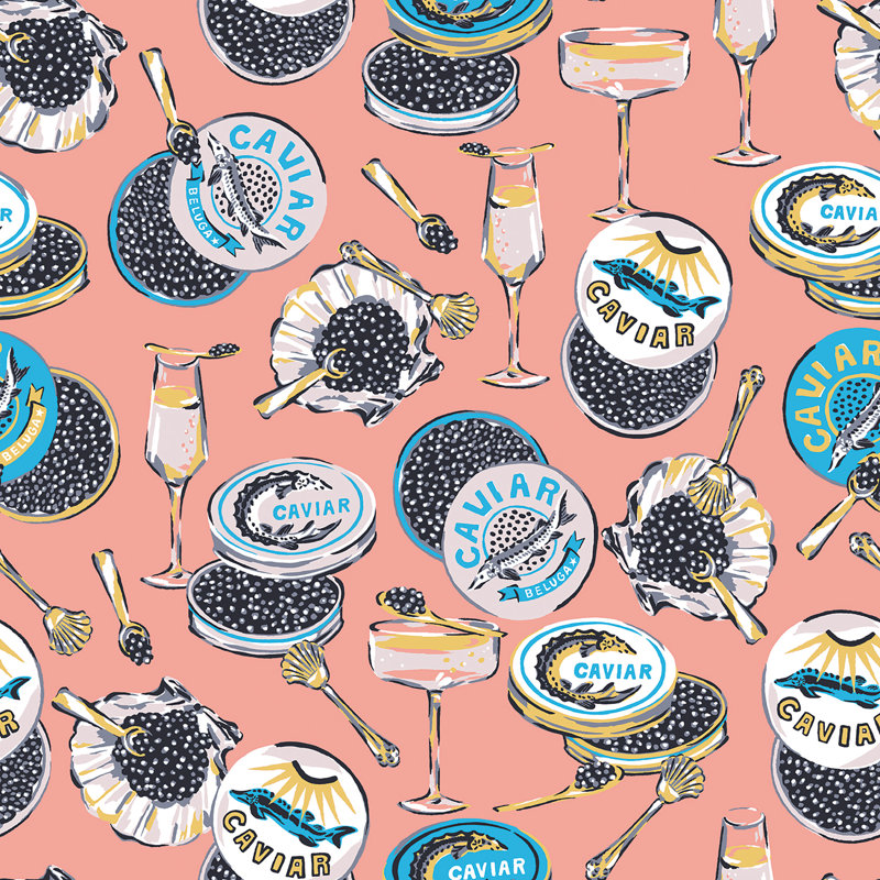 Papier peint adhésif champagne et caviar rose, Rose