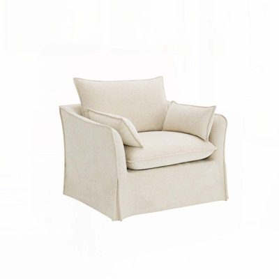 Chaise en lin Shane avec 2 coussins