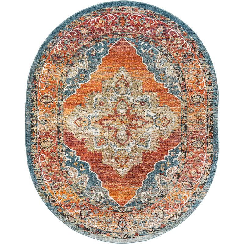 Charian Oriental Indoor Rug, Oval 7'10" x 10'