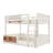 Full XL over Queen Bunk Bed with Ladder, Guardrails, Pegboard & Bookshelf, Beige-775548860-775548851