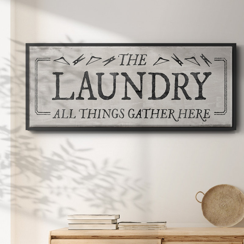 Laundry Gathers- Framed Canvas