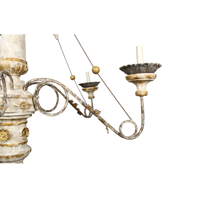Lustre empire 6 lumières de style bougie Valeria