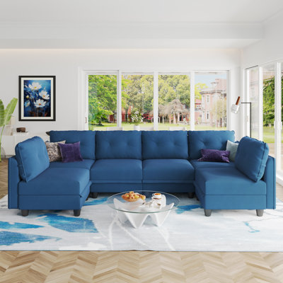 Zendajas 6 - Piece Modular U-Shape Sectional Sofa with Storage