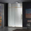 Portes de douche sans cadre de 56 à 60 po de largeur x 76 po de hauteur avec verre trempé transparent de 5/16 po (8 mm), coulissant simple avec bandes d'étanchéité latérales-111700590
