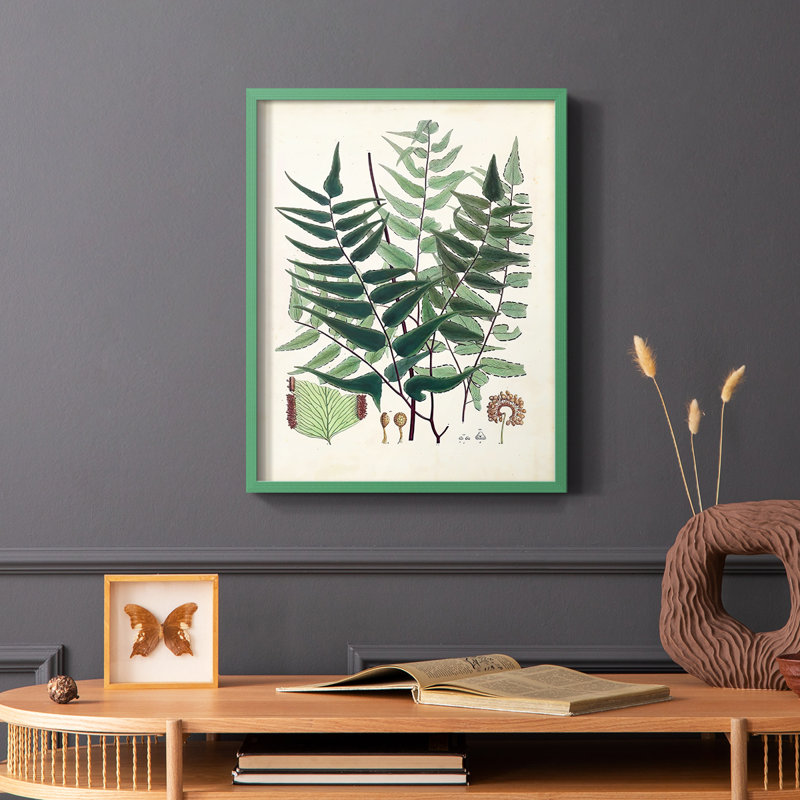 Figurines colligées, reproduction encadrée - bois massif, Vert, H 10 po x l 8 po