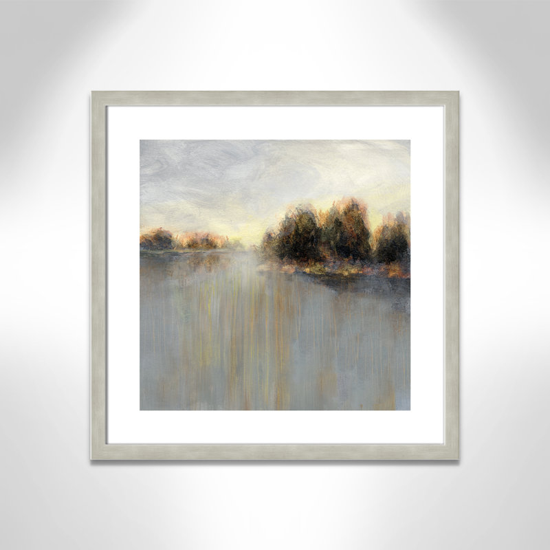 Rainy Sunset II - peinture encadrée, H 24 po x l 24 po x P 1,13 po, Cadre argent
