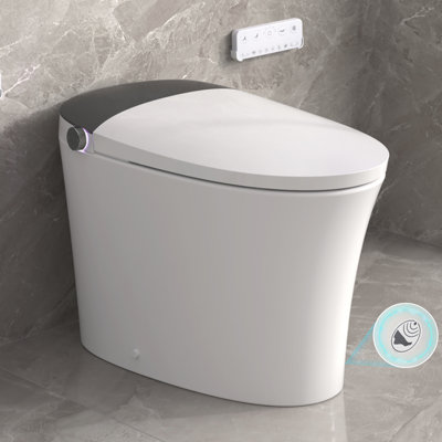 ADA Compliant Smart Bidet One-Piece Intelligent Toilet Toilet with Heated Seat Warm Air Dryer, Dual Control 4 Cleaning Modes 12" Rough-in Intelligent Toilet for Bathroom