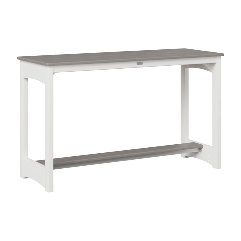 Berlin Gardens Balcony Counter Height Table, Light Gray, 35.5" H x 60" W x 22" D