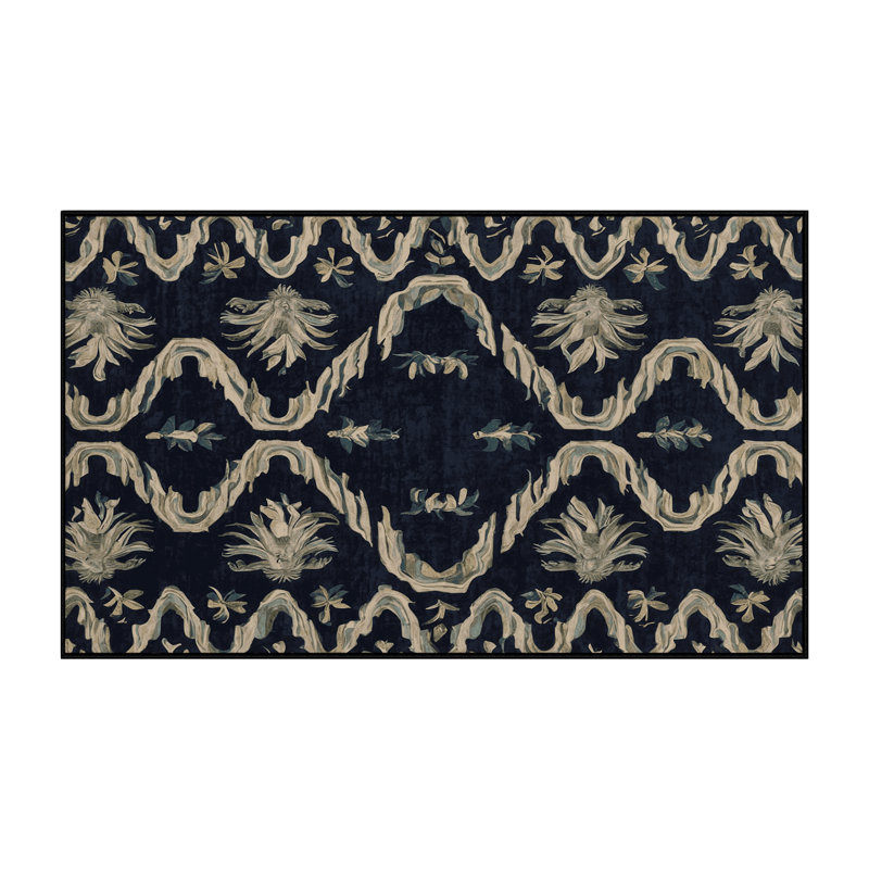 Tapis gris lavable à la machine, Rectangle 2 pi x 3 pi