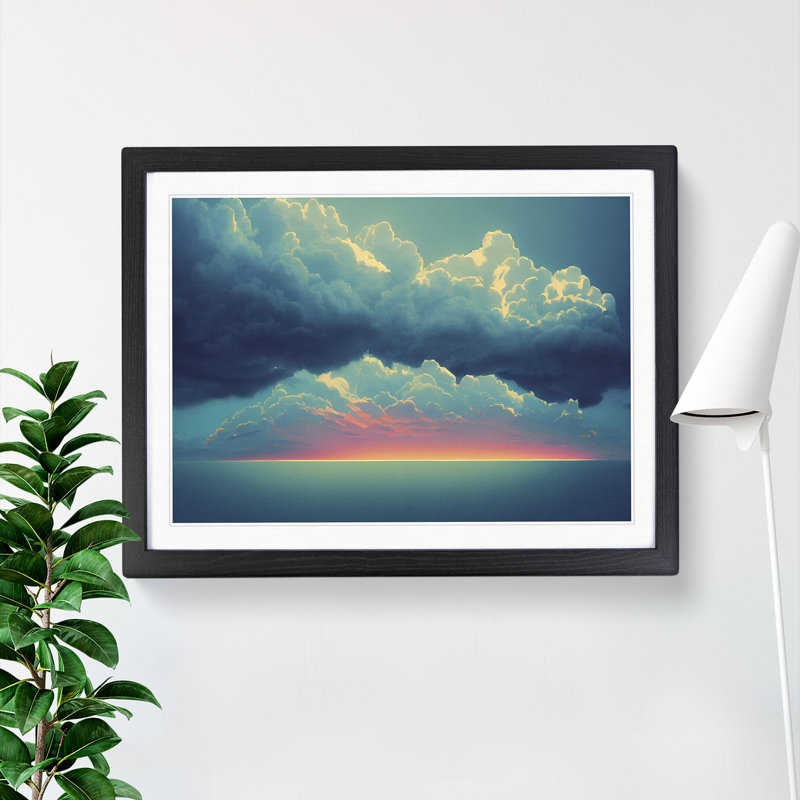 Inspiring Clouds - Framed Print, Black, 46cm H x 64cm W x 2cm D