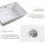 Lavabo de salle de bain rectangulaire encastré en céramique 22 po x 15 po avec trop-plein