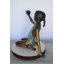 Bronze Sitting Girl Holding Shell Fountain