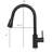 Solid Brass Matte Black Pull out Kitchen Faucet