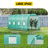 Walk-In Tunnel Greenhouse, 14.8 X 6.6 X 6.6 Ft Portable Plant Hot House W/ Galvanized Steel Hoops, 1 Top Beam, Diagonal Poles, Zippered Door & 8 Roll-Up Windows-128848449-128848450