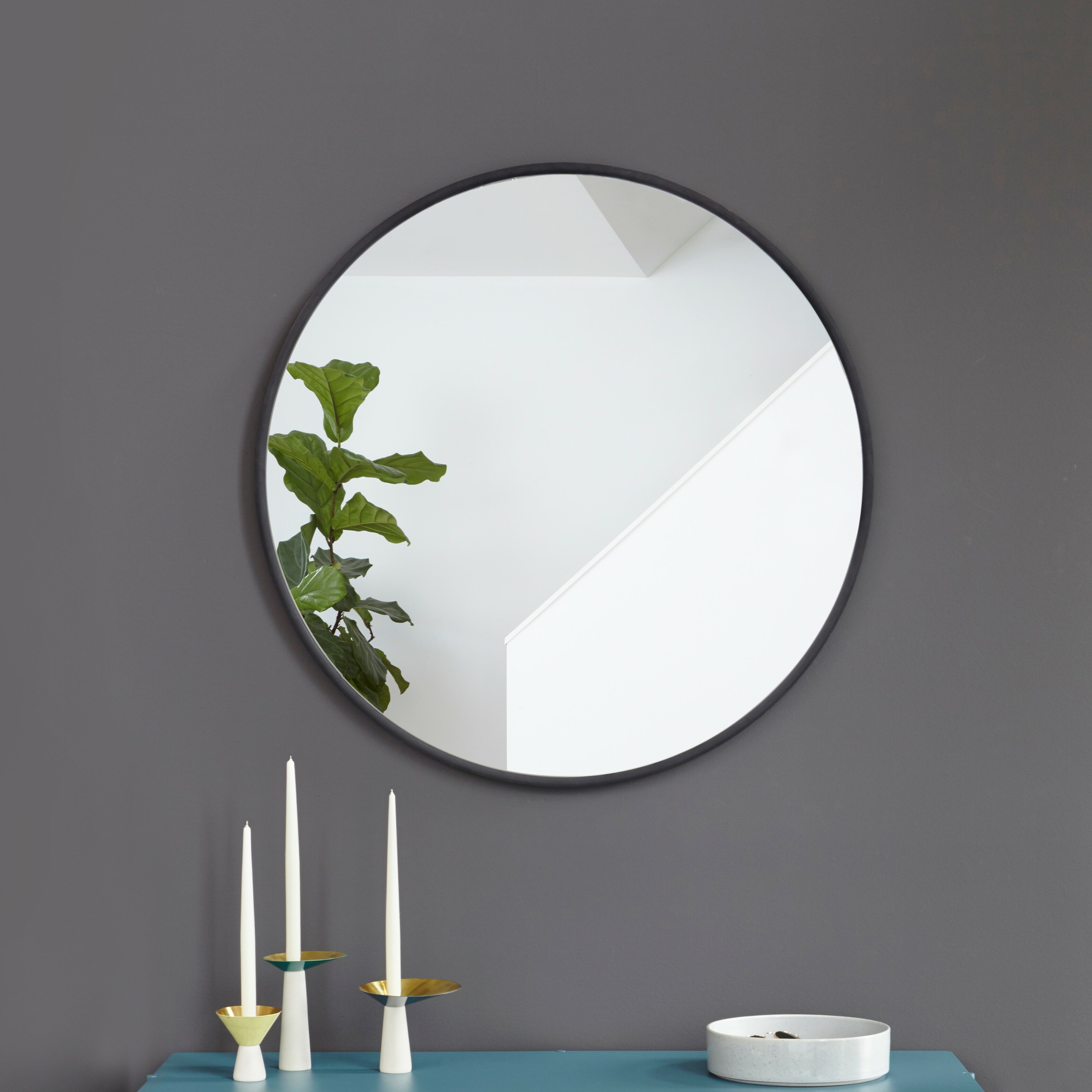 Umbra Hub Rubber Round Wall Mirror & Reviews - Wayfair Canada