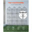 Ensemble de 4 treillis de jardin en métal pour support d'escalade 87 x 20 po antirouille