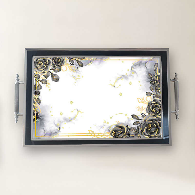 Elegant Glass Tray, 19.7 x 11.4 x 1.4 inches | 100% Durable Glass Construction | Easy to Clean with Damp Cloth | Ideal for Serving, Decorative Display, and Organizing | Stylish Addition to Home Décor