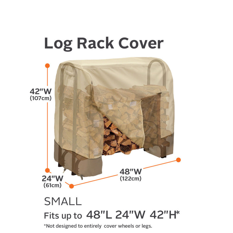 The Twillery Co.® Paulding Log Rack Cover, 42" H x 24" W x 48" D