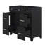 Meuble-lavabo de 36 po sans lavabo, armoire de salle de bain autoportante en bois avec une armoire et trois tiroirs pour la salle de bain