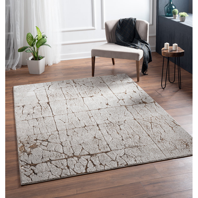 Tapis beige, Rectangle 5 pi 2 po x 7 pi 5 po