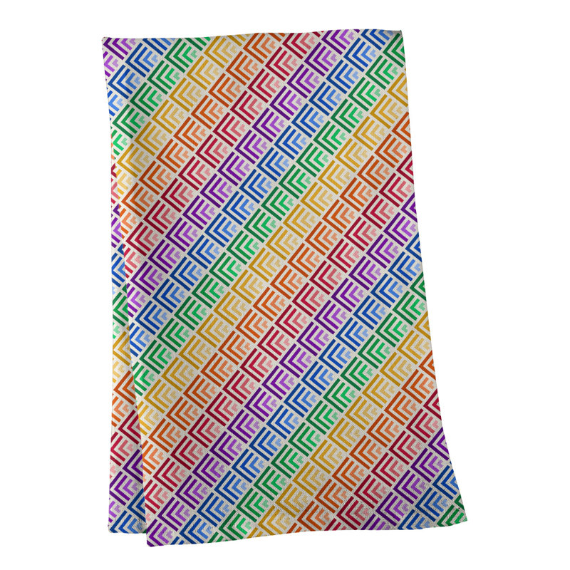 Mcguinness Tea Towel Kitchen Towel, Poly Twill, Rainbow