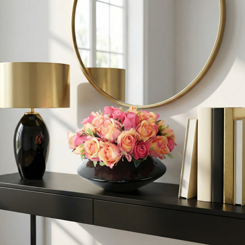 Roses Arranged in a Glass Vase