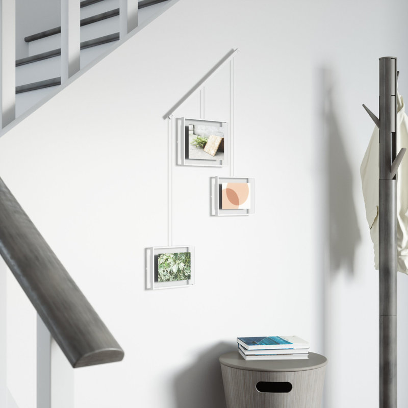 Exhibit Wall Picture Frames, Set of 3, White